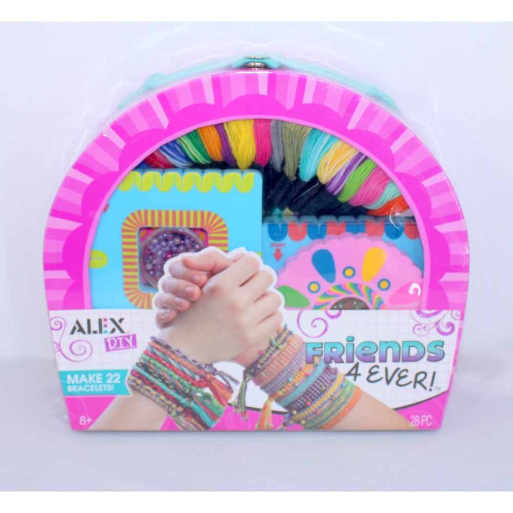 Alex DIY Friends 4 Ever Bracelet Making Kit 28pc Set Jewelry Craft Activity